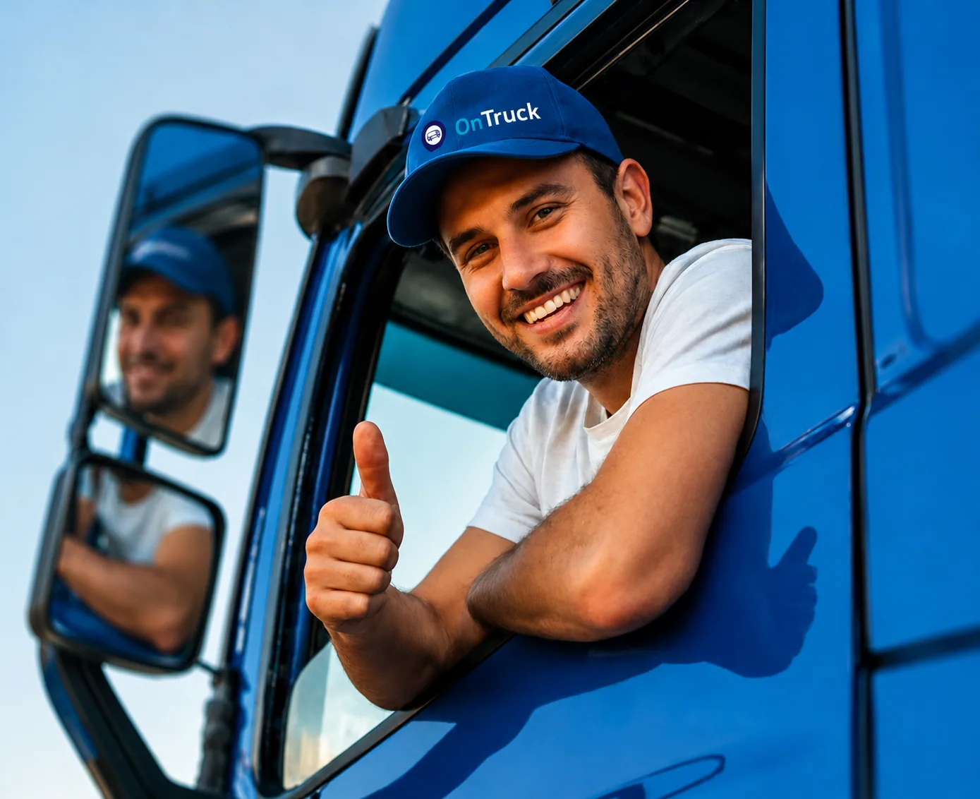 Conductor de camión usando OnTruck